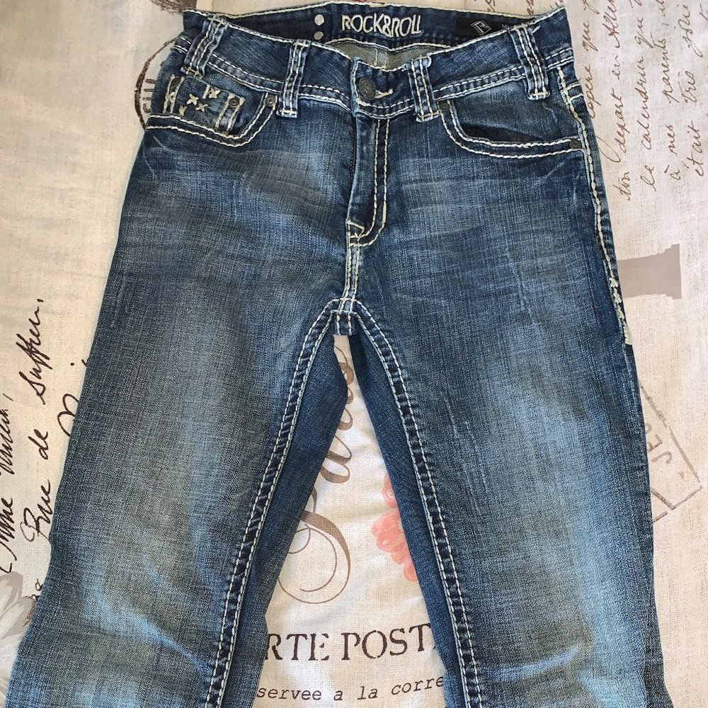 Size 26x34 - Rock&Roll Light Wash BootCut Jeans